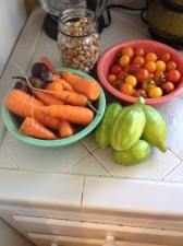 Things to be grateful for: a tiny fall harvest from our garden